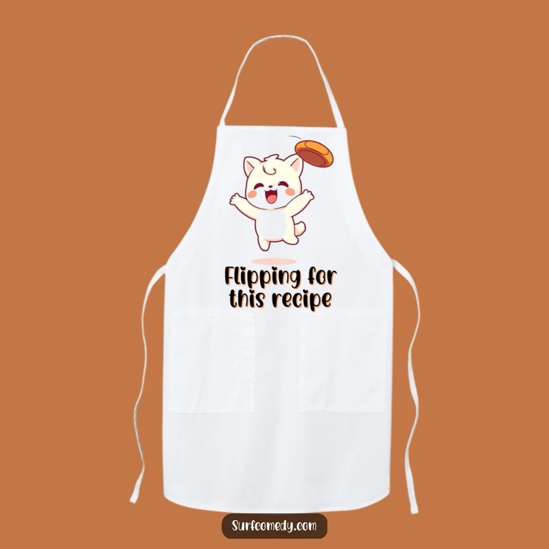 Funny Kawaii Frisbee Catcher Apron - Playful Kitchen Fun Gift