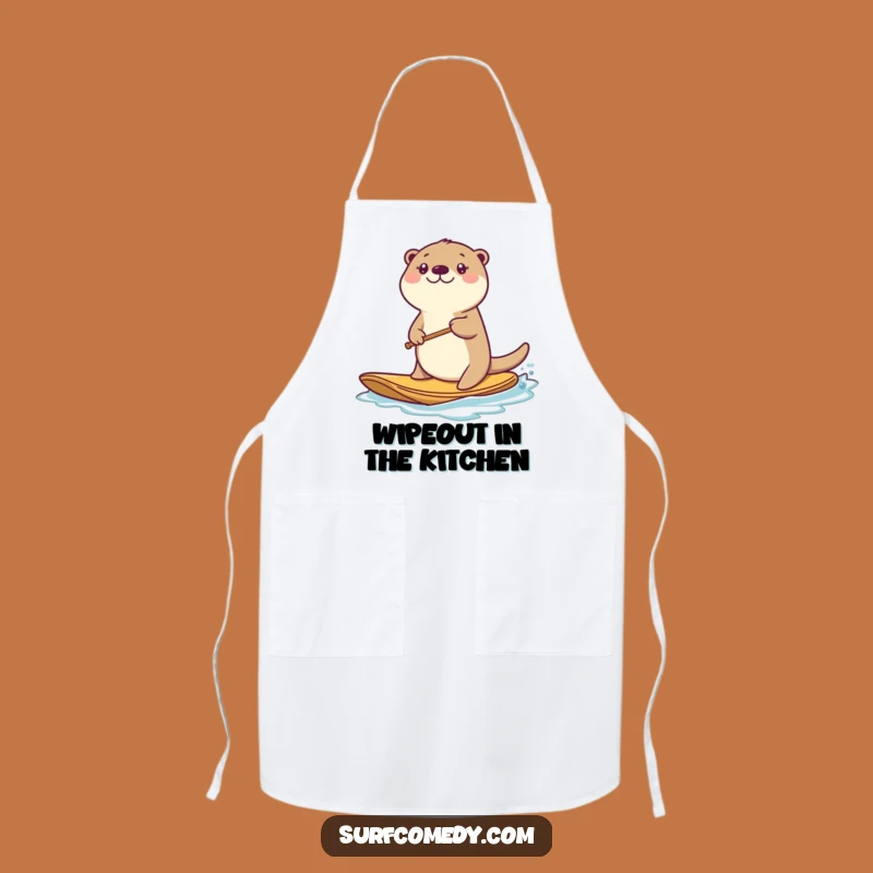 Funny Kawaii Otter Apron - Energetic Chef Board Kitchen Gift