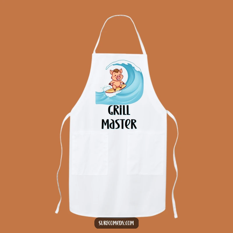Funny Surfer Boar Apron: Cook Up Fun at the Beach BBQ