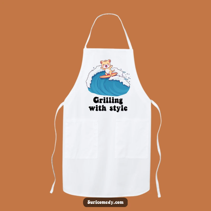 Funny Surfer Animal Apron: Kitchen Waves & Fun, Perfect Gift