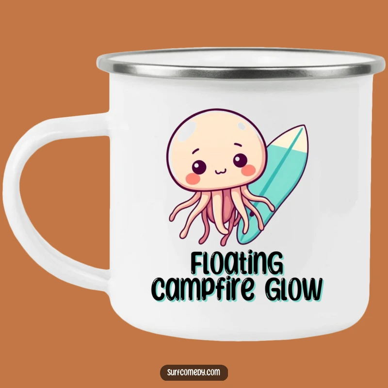 Funny Kawaii Jellyfish Camping Mug - Curious Companion for Adventures
