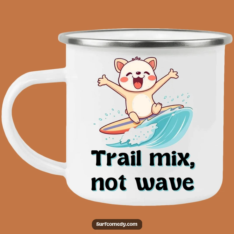 Funny Animal Surf Wipeout Camping Mug - Hilarious Outdoor Fail!