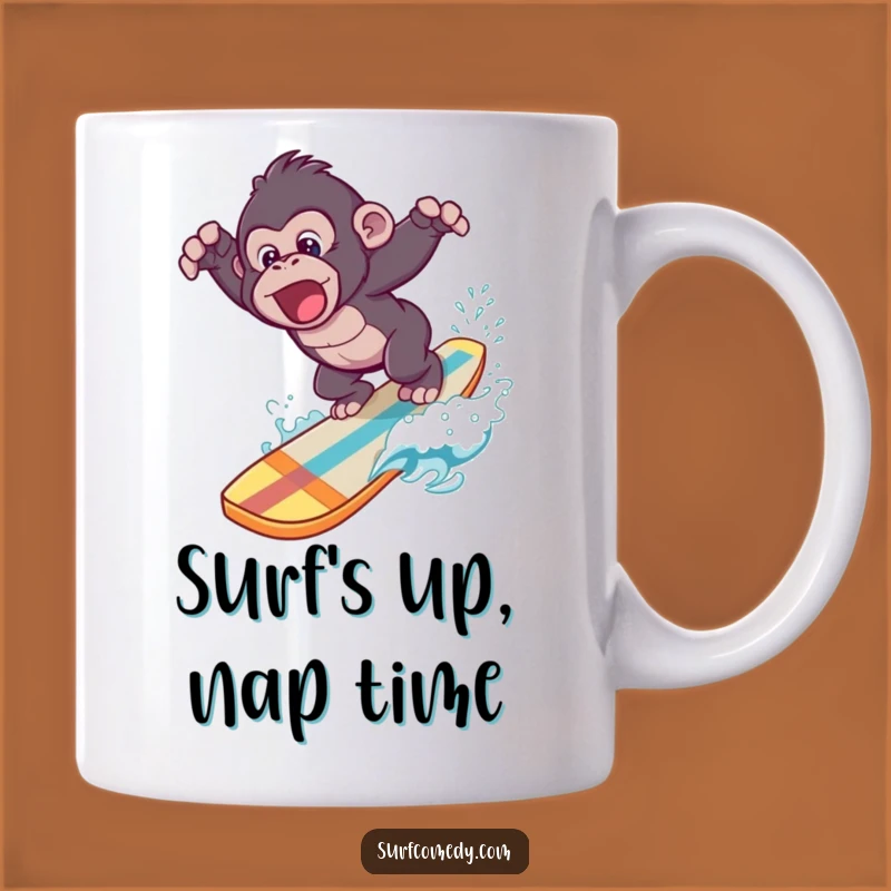 Funny Gorilla Surfer Dive Mug - Hilarious Ocean Adventure Gift for Him