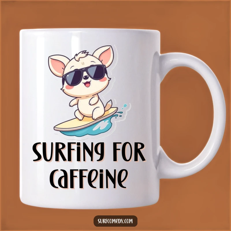 Funny Surfer Animal Mug - Ride the Laughs, A Totally Chill Funny Gift