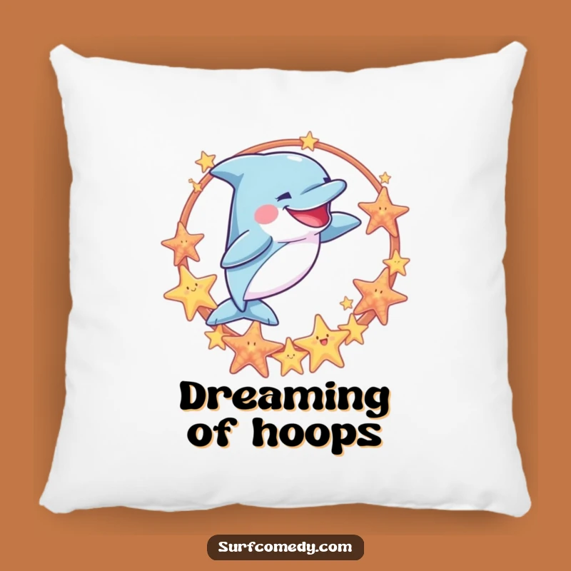 Funny Dolphin Hoop Jump Pillow - Comfy & Hilarious Ocean Decor