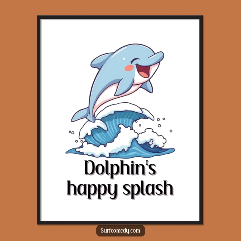 Funny Dolphin Leaping Digital Art: Instant Ocean Joy Delivered