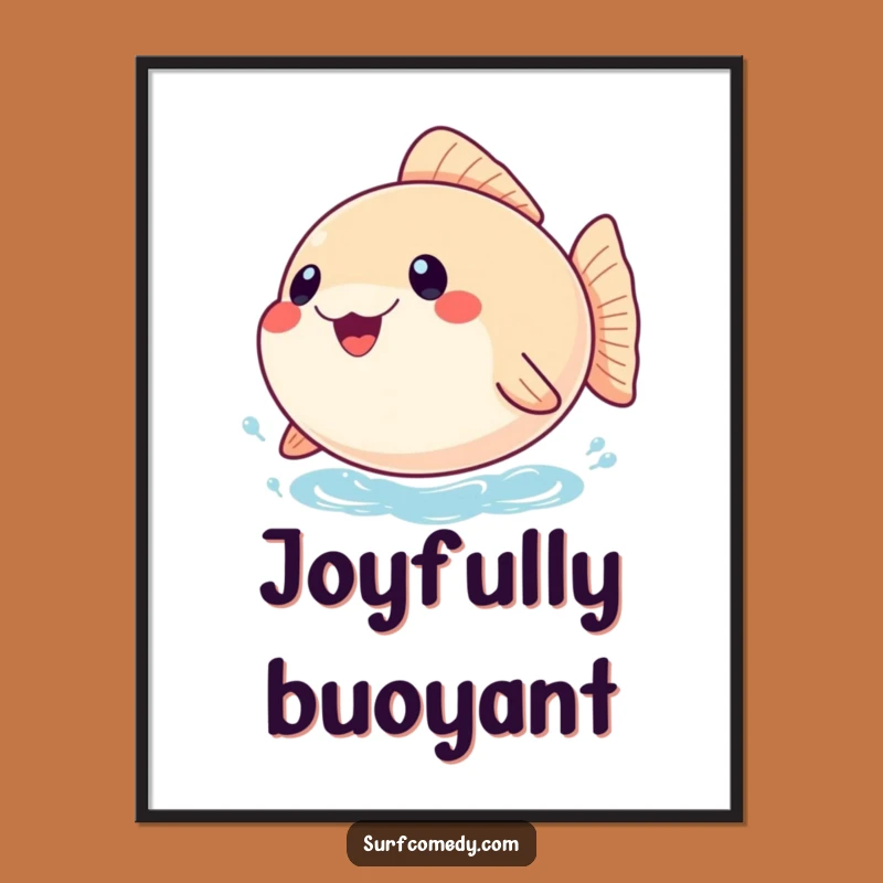 Funny Pufferfish Digital Art: Inflated with Joy - A Hilarious Gift!