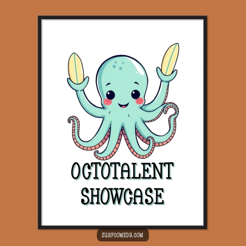 Funny Octopus Juggling Digital Print: Instant Hilarious Art for Your Space!