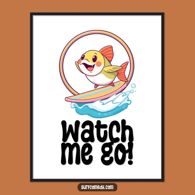 Funny Fish Hoop Digital Art - Instant Performance Humor & Gift