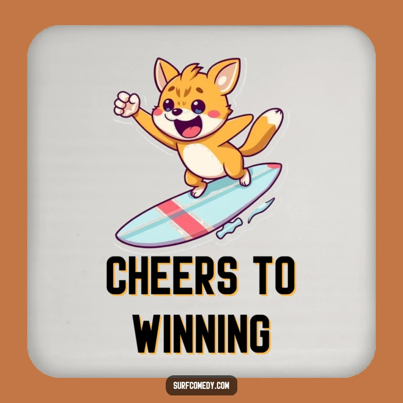 Funny Victory Pose Coaster - Protect Your Surface, A Bold Funny Gift