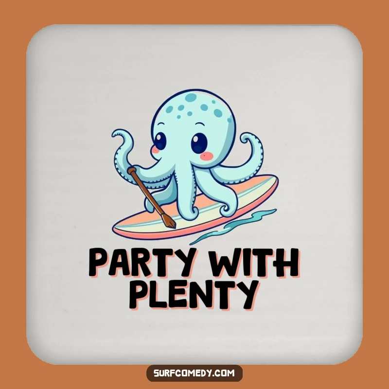 Funny Octopus Drink Coaster - Protect Surfaces with Marine Humor