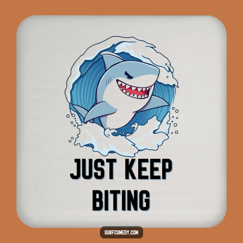 Funny Shark Surf Coaster: Determined Wave Carver Protection, Party Ocean Gift