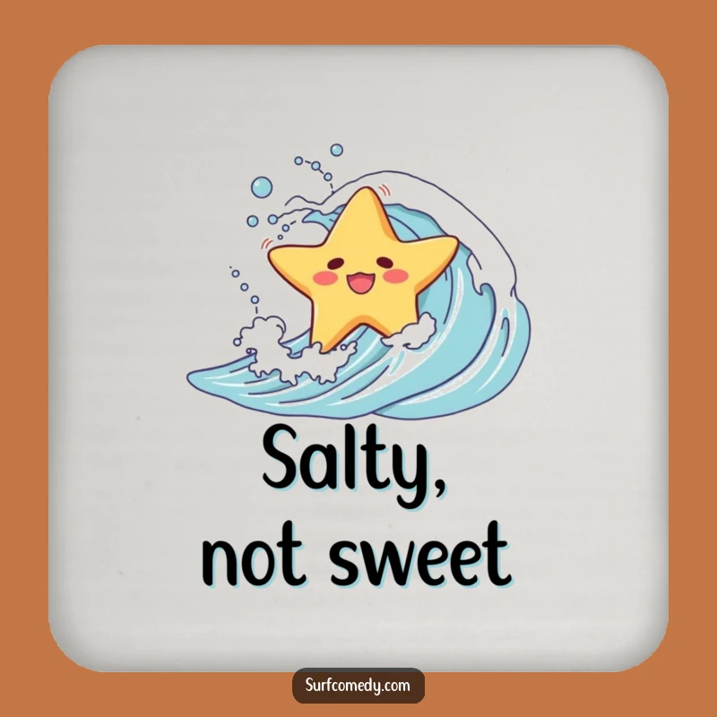 Funny Starfish Wipeout Coaster Set: Protect Surfaces With Humor, Perfect Funny Gift