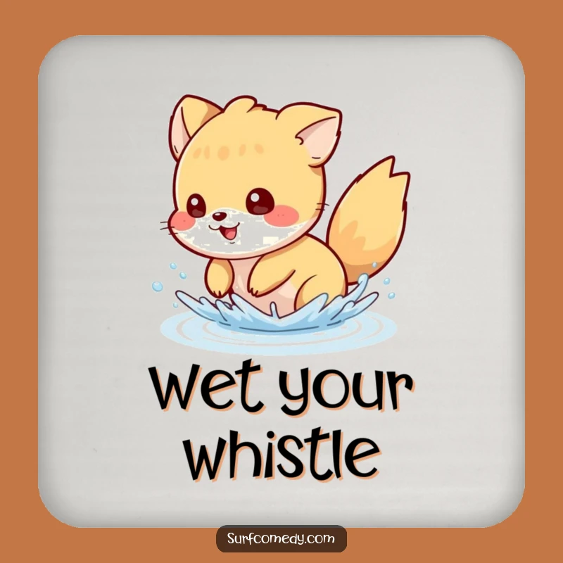 Funny Splash Coaster Set - Mischievous Animal Tail Drink Protector Gift