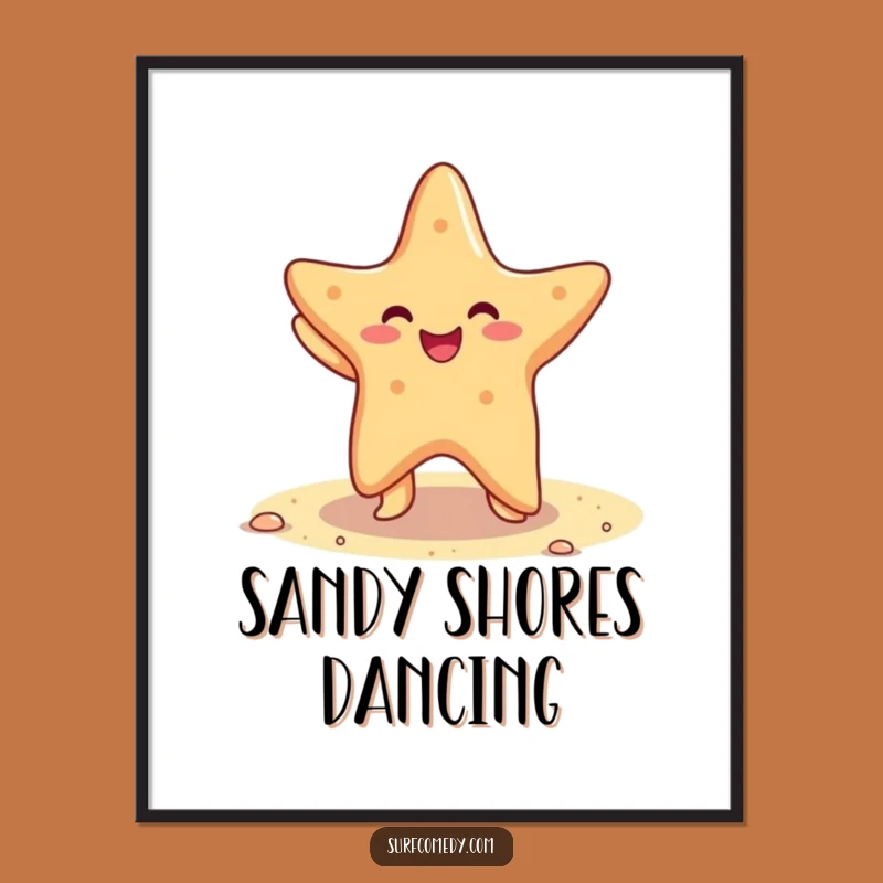 Funny Starfish Dance Poster: Bring Beach Joy Home!
