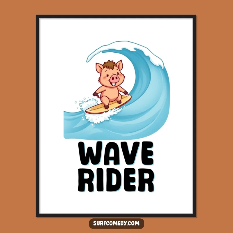Funny Surfer Boar Poster: Awesome Wall Art for Beachy Vibes