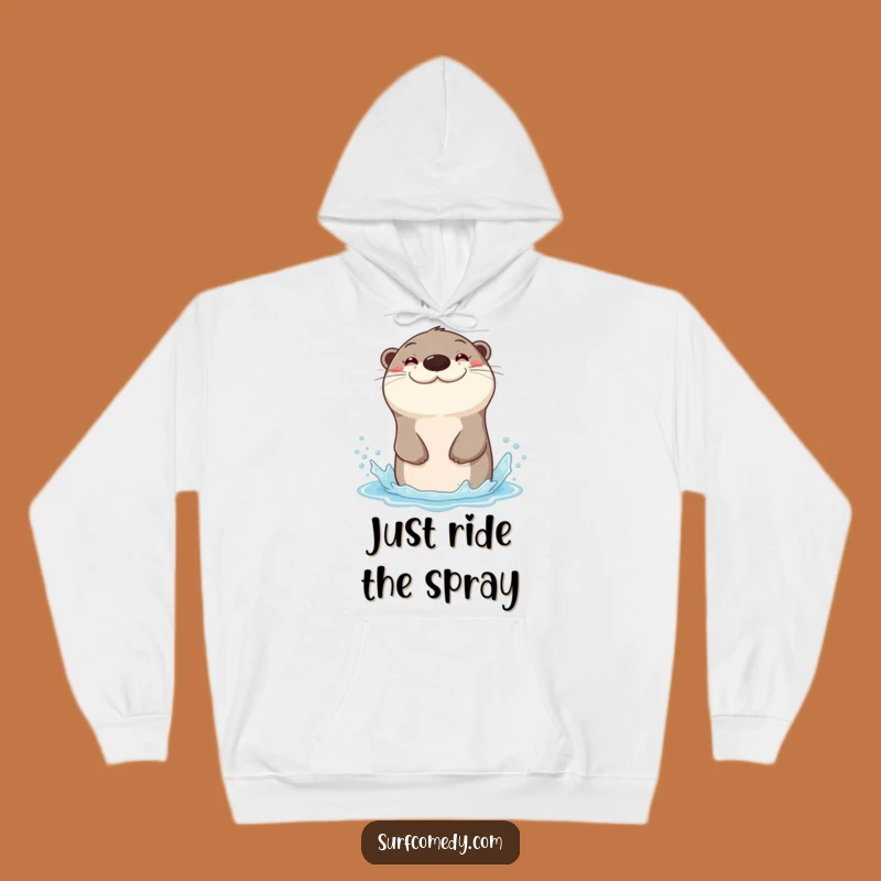 Funny Otter Water Slide Hoodie: Cozy Up with This Hilarious Friend!