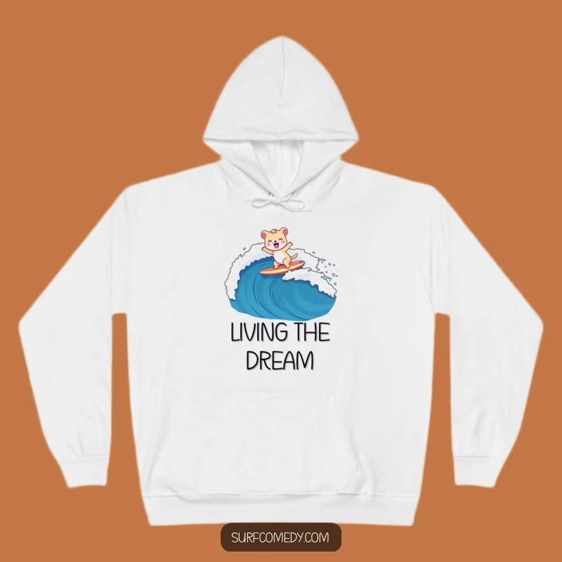 Cozy Funny Surfer Animal Hoodie: Warmth & Wave Vibes, Ideal Gift