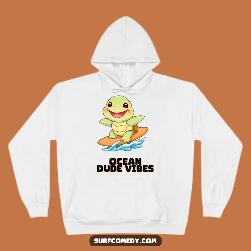 Cozy Funny Sea Turtle Surfing Hoodie - Beach Vibes Gift