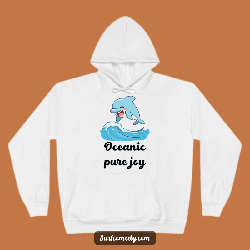Cozy Funny Laughing Dolphin Hoodie - Ocean Vibes Gift