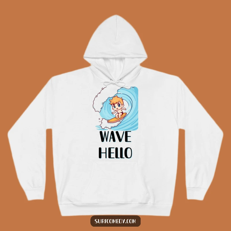 Funny Kawaii Big Wave Surfer Hoodie: Determined Adventure Gear
