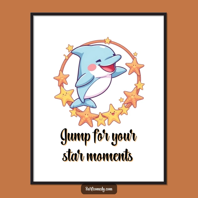 Free Printable Funny Dolphin Wall Art - Downloadable Humorous DIY Ocean Decor Gift
