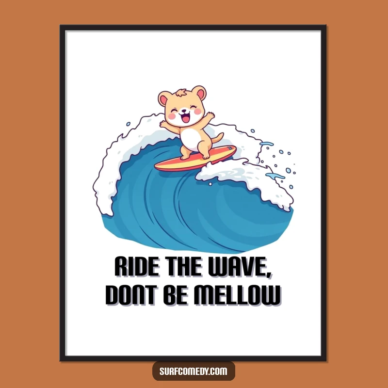 Free Printable Surfing Animal Wall Art - Funny Downloadable Decor for Energetic Spaces