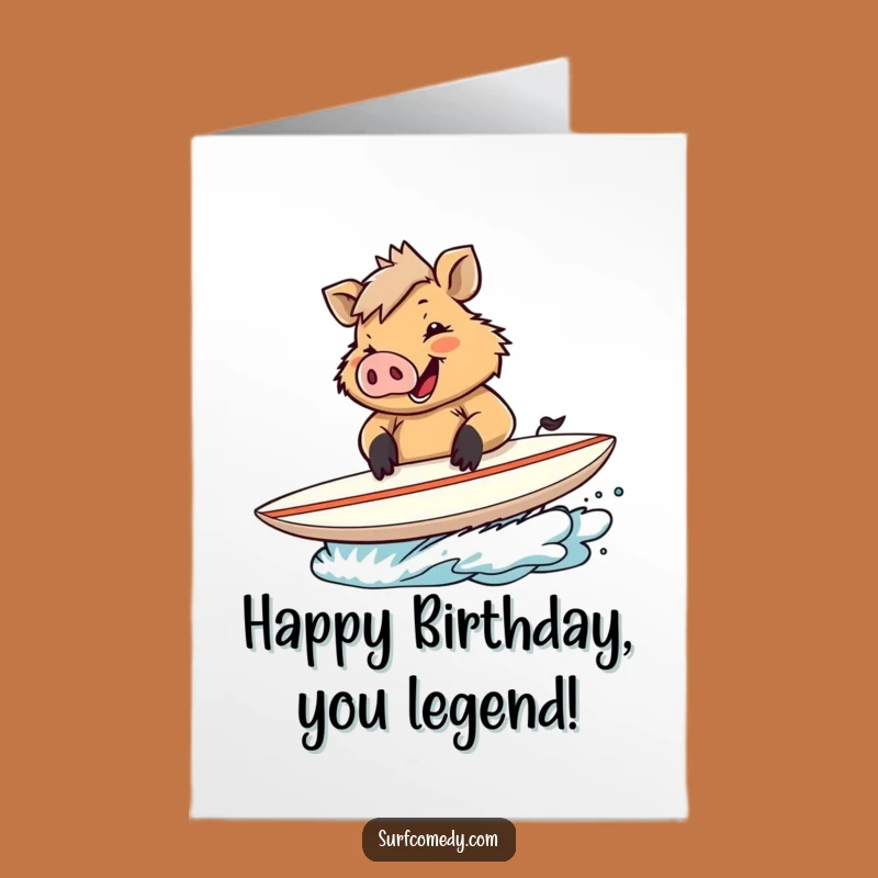 Free Printable Birthday Card: Star Boar Surfer - Hilarious Autograph Downloadable Gift