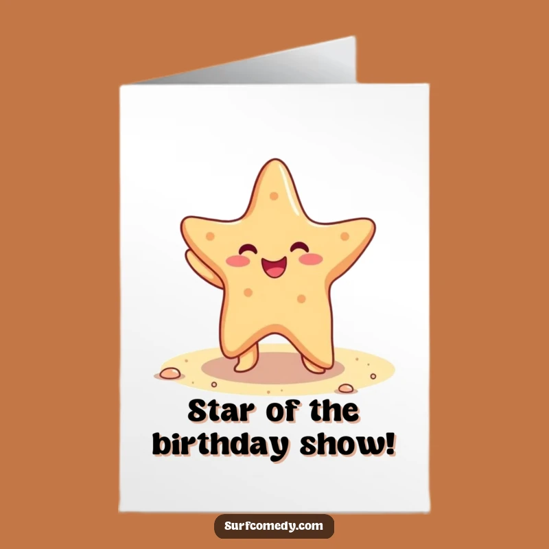Funny Free Printable Birthday Card: Starfish Dances, Beach DIY Gift!