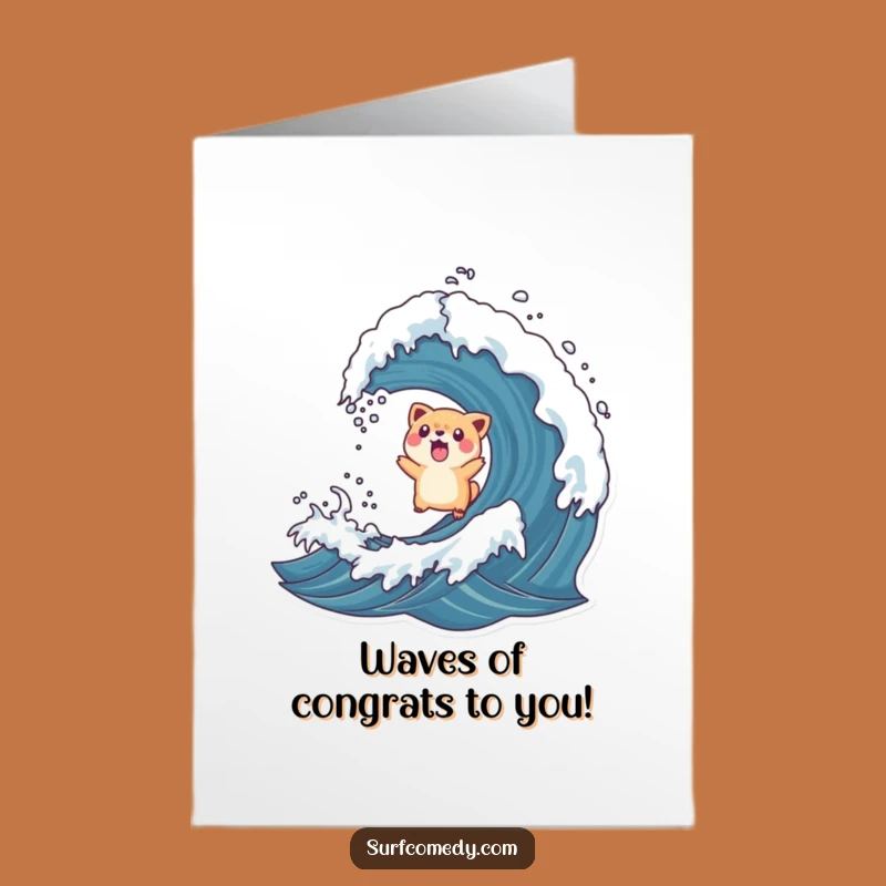 Free Printable Congrats Card: Surfing Surprise - Shocking Downloadable!