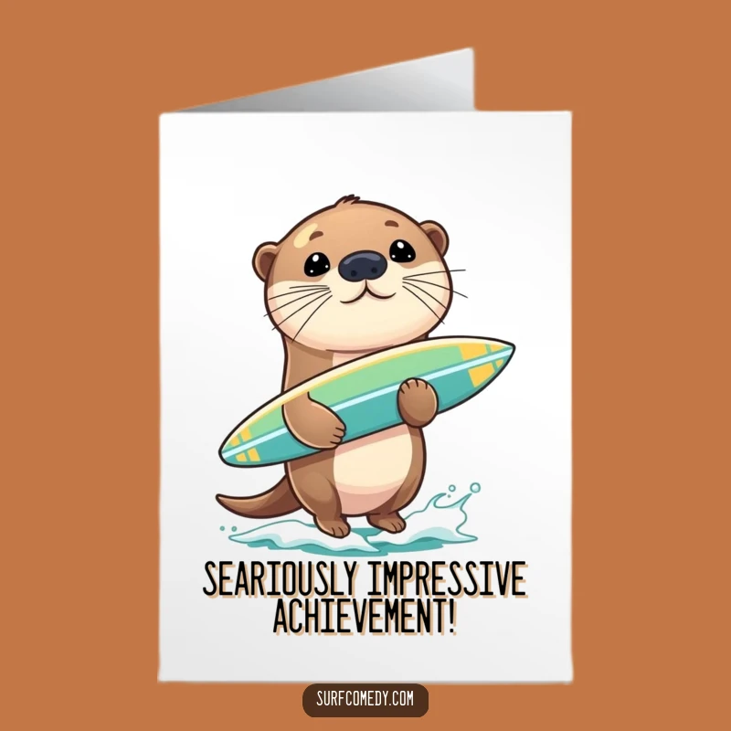 Free Printable Congrats Card: Otter Balance Champ, Yay Print at Home Gift