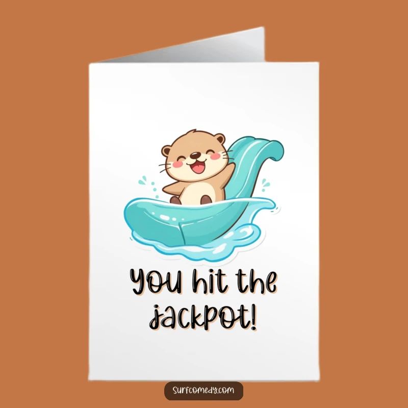 Free Printable Otter Congrats Card - Hilarious Downloadable for Celebrating Success