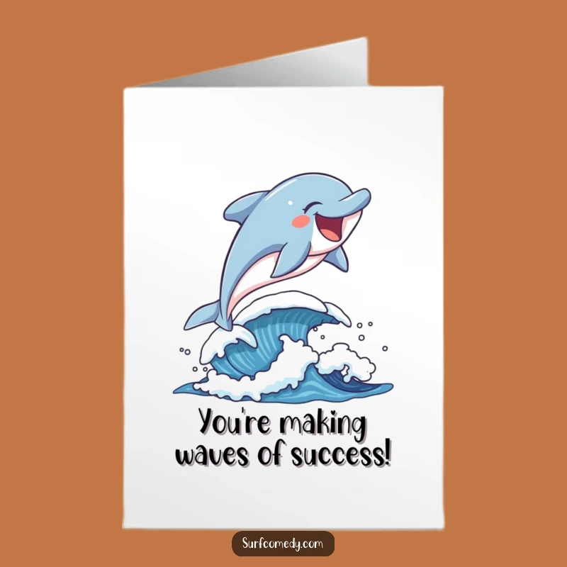 Free Printable Dolphin Congrats Card - Ocean Victory Downloadable Greeting
