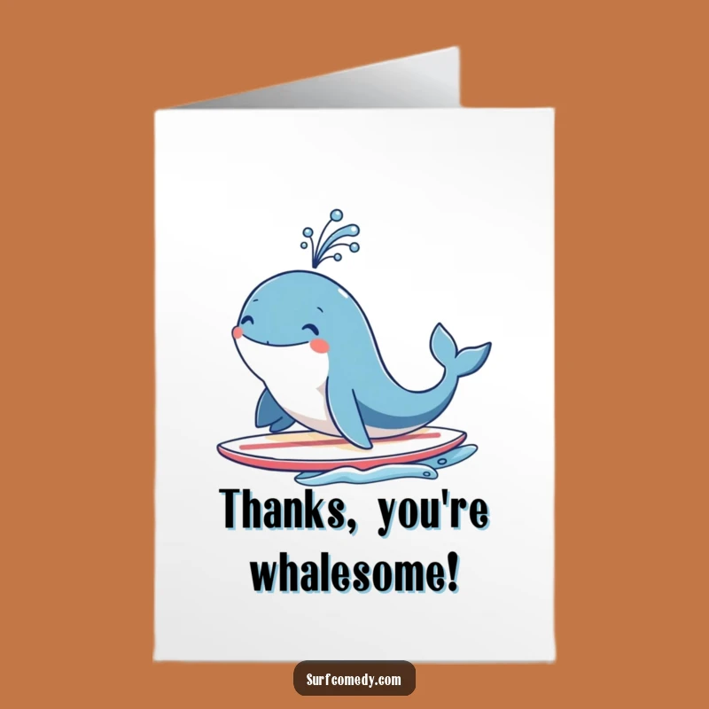 Free Printable Whale Thank You Card - Spouting Gratitude Downloadable Gift