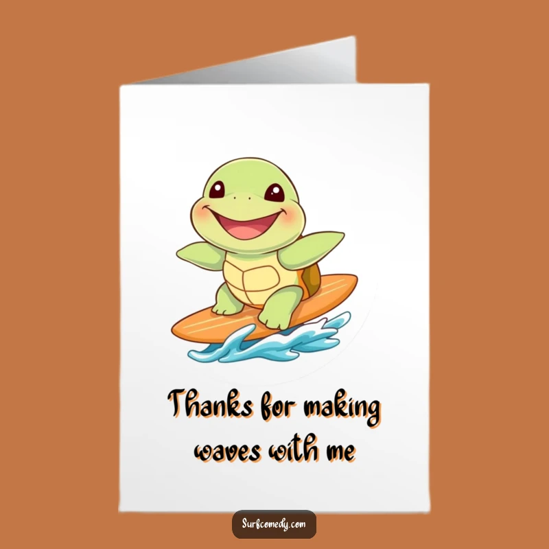 Turtle Surf Thank You: Free Printable Card for Beachy Thanks!