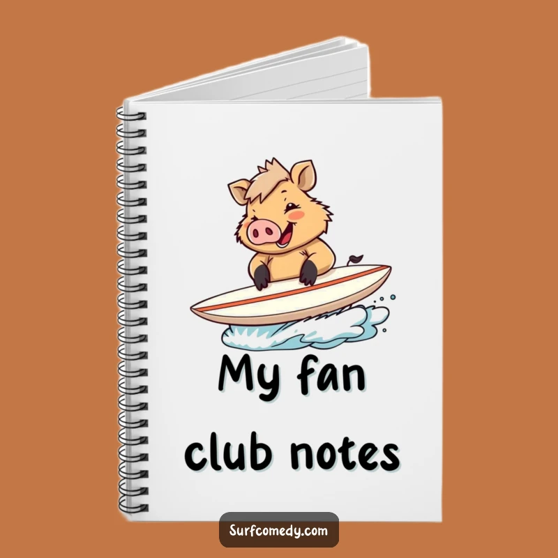 Funny Boar Surf Autograph Notebook - Hilarious Journal for Star Ideas