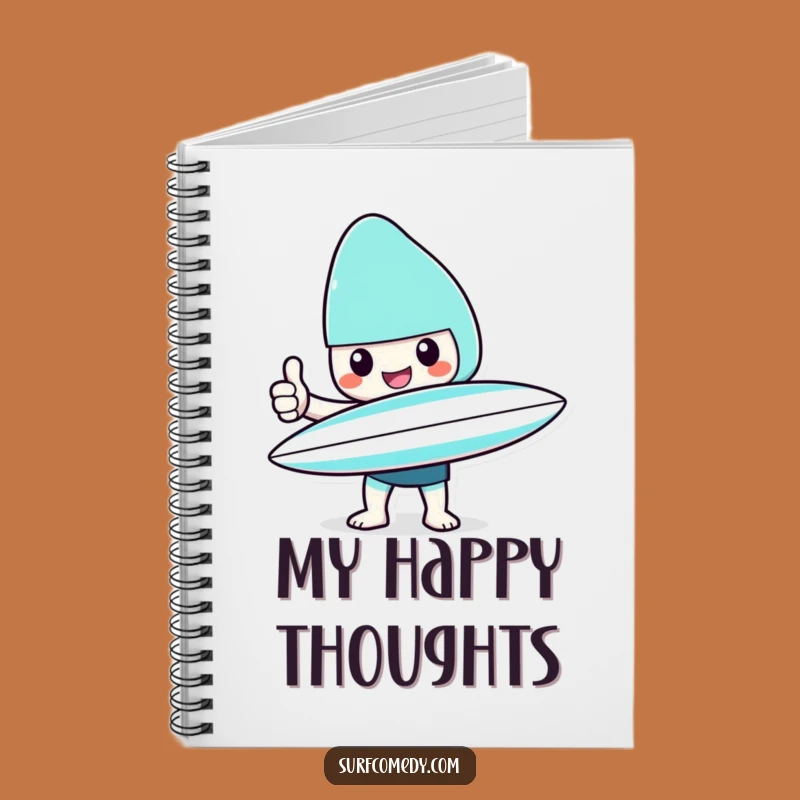 Funny Kawaii Surfer Thumbs Up Notebook: Journaling Your Cheerful Plans