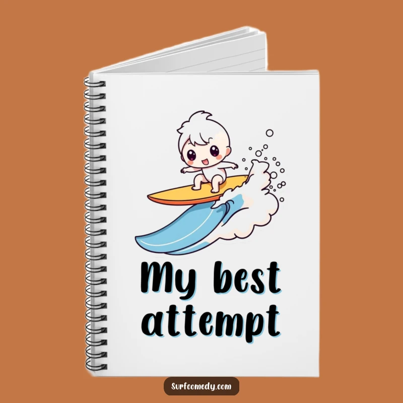 Funny Kawaii Surfer Wipeout Notebook: Hilarious Journal for Beach Ideas