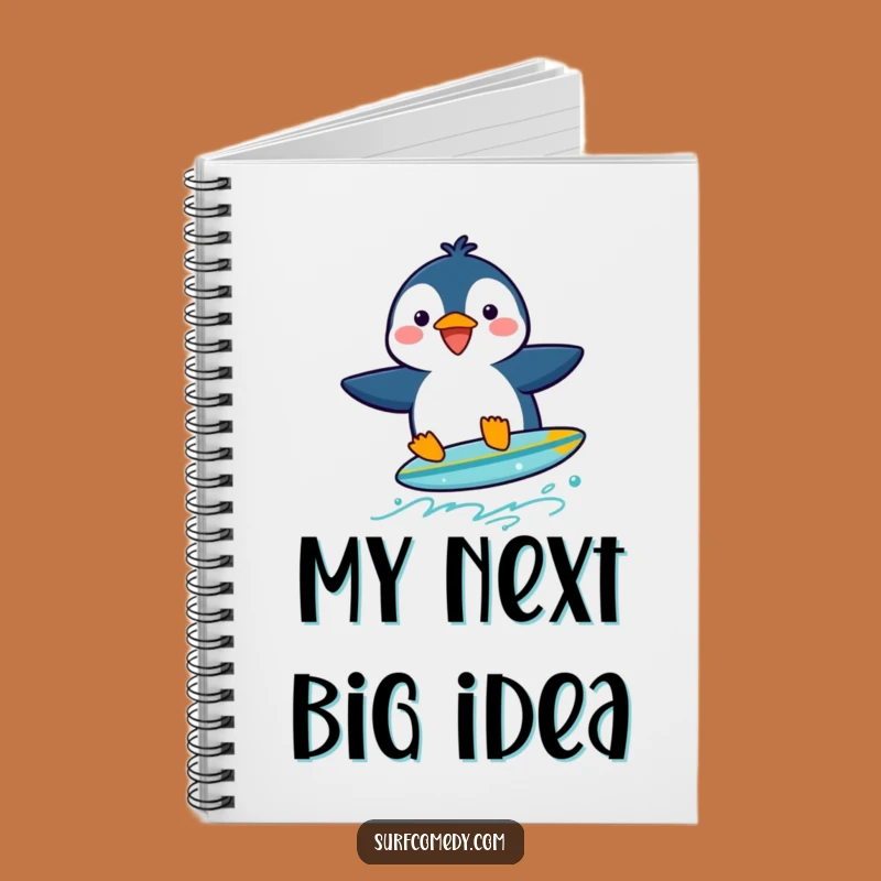 Funny Penguin Surfer Notebook: Jot Down Ideas with Hilarious Arctic Flair Gift