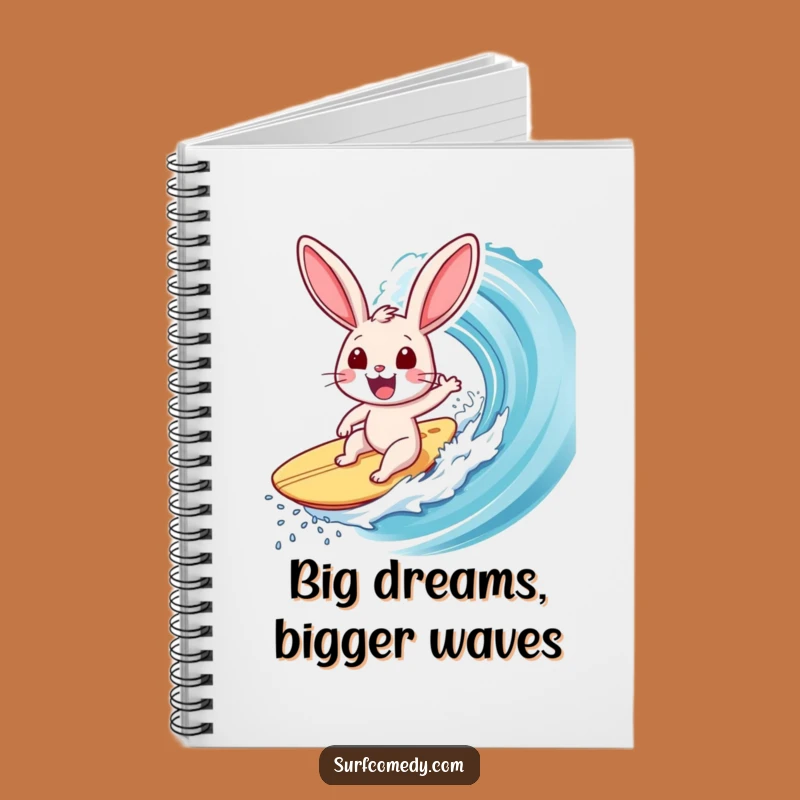 Funny Surfer Rabbit Notebook: Exhilarated Bunny's Surf Diary - Write Funny Gift!