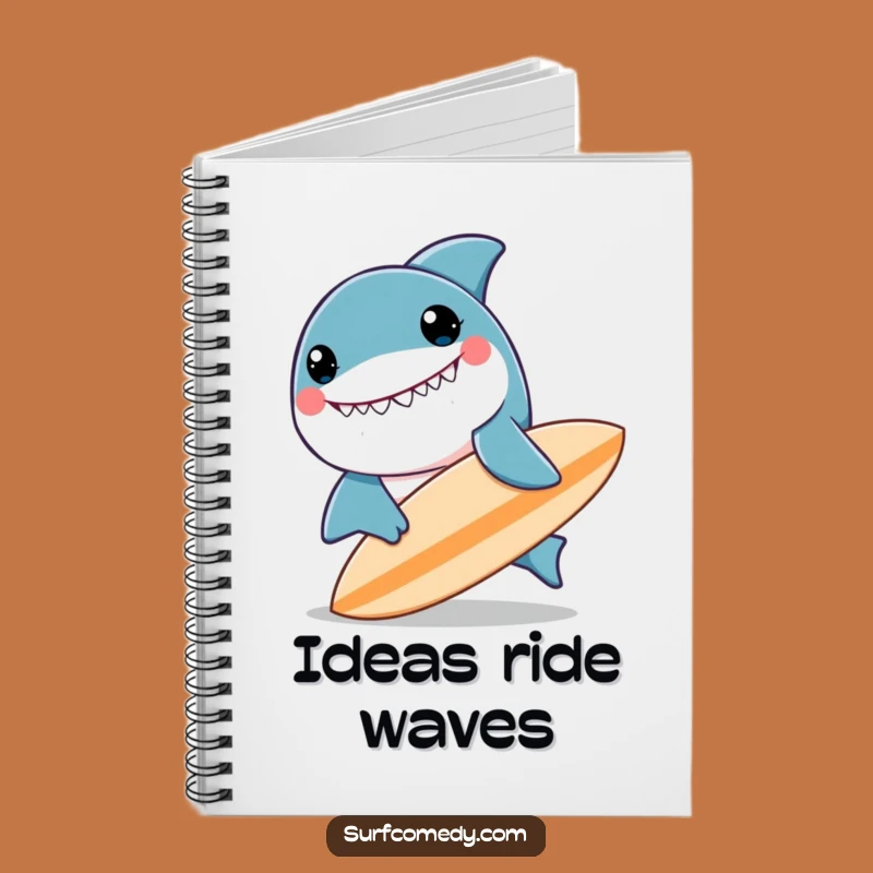 Funny Kawaii Shark Notebook - Jot Down Ideas with Hilarious Style