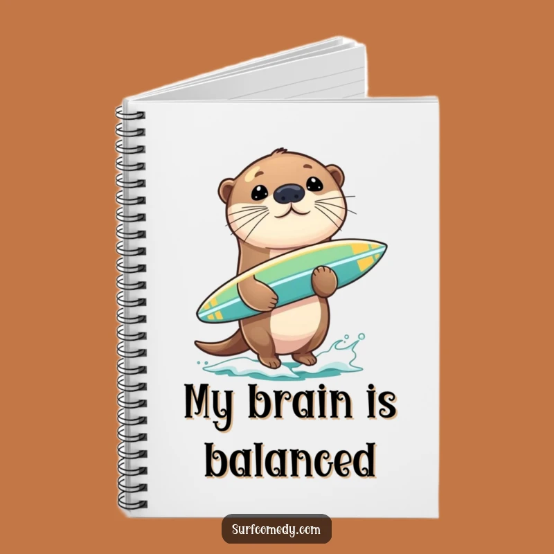 Funny Otter Surfing Notebook - Hilarious Journal for Playful Ideas