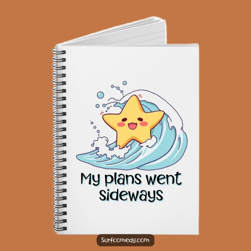 Funny Starfish Wipeout Notebook: Journal Your Mishaps With Humor, Perfect Funny Gift