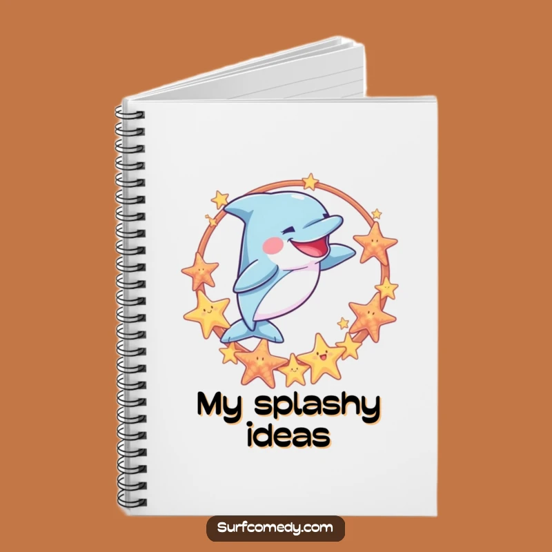 Funny Dolphin Hoop Jump Notebook - Jot Down Ideas with Ocean Humor