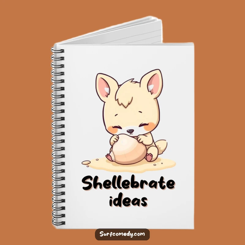 Funny Beach Journal - Curious Animal Seashell Notebook for Creative Ideas