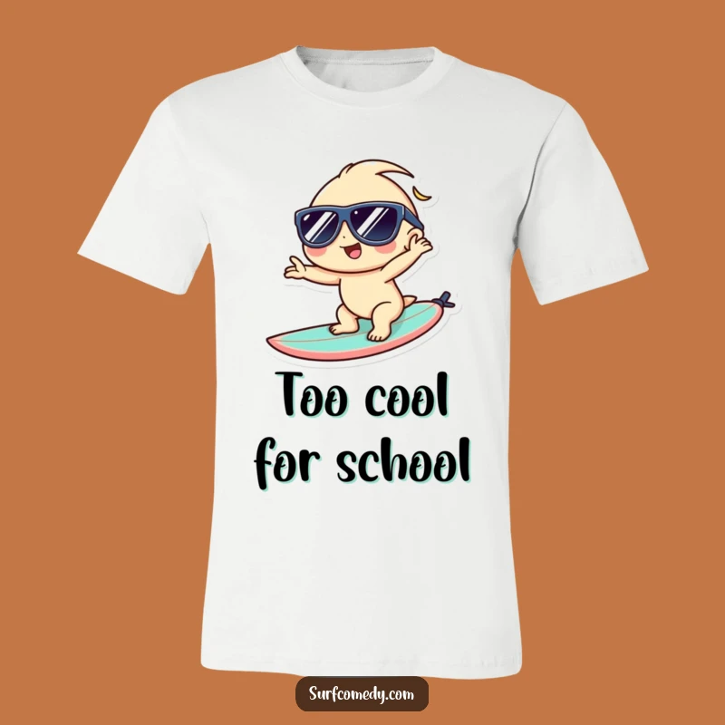 Funny Kawaii Surfer T-Shirt - Cool Pose Beach Vibes Graphic Tee