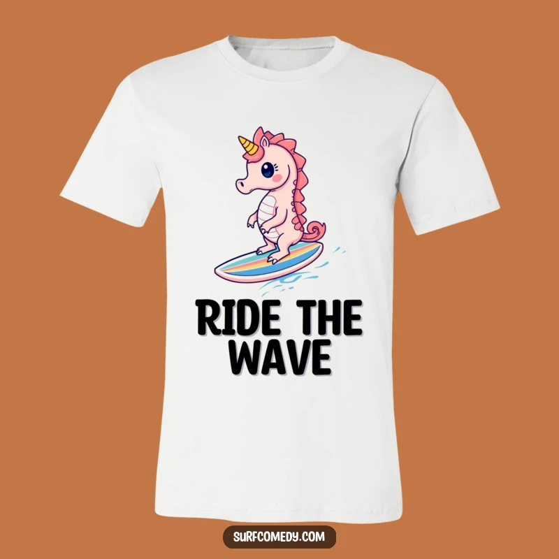 Funny Seahorse Surf T-Shirt: Catch a Wave of Fun!