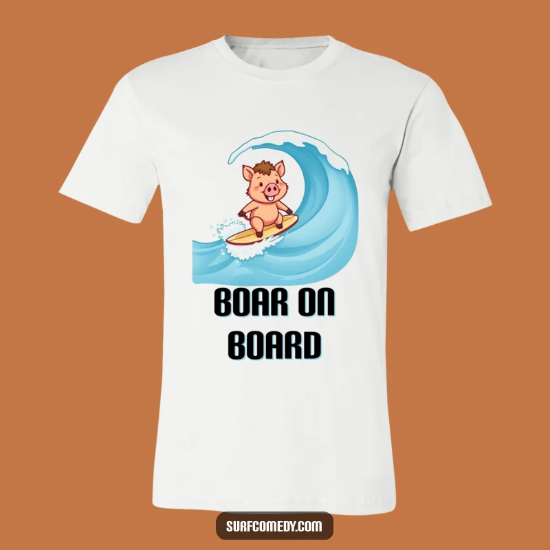 Funny Surfer Boar T-Shirt: Epic Ride Gift for Beach Bums