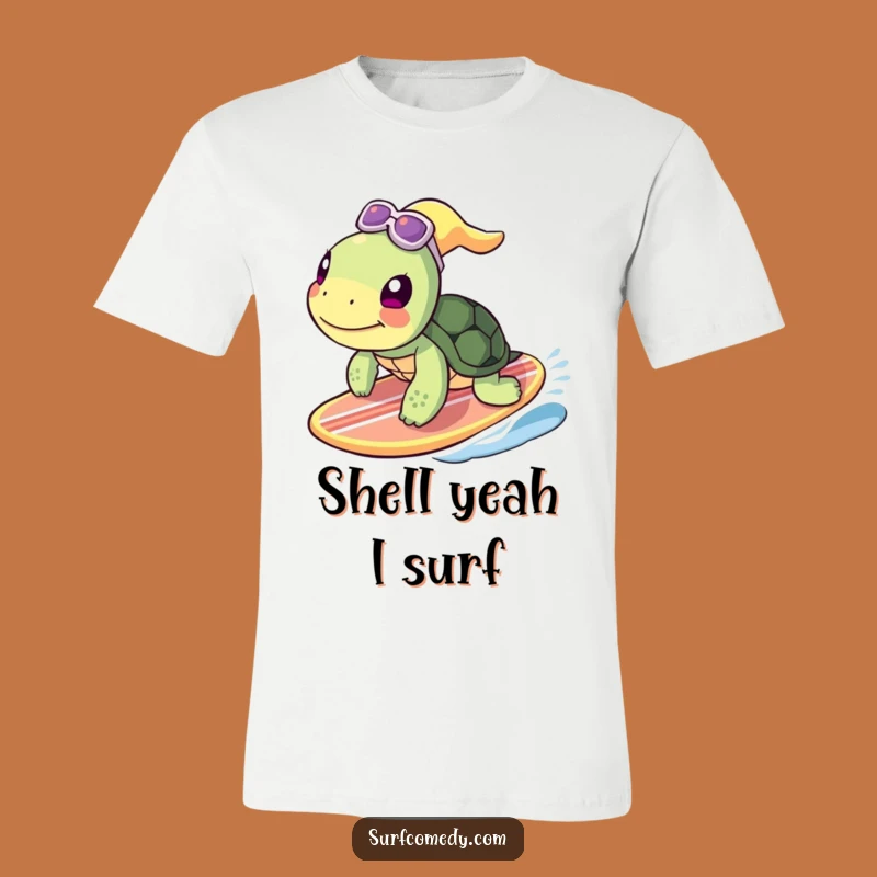 Funny Turtle Surfing T-Shirt - Hilarious Beach Vibe Tee for Ocean Lovers