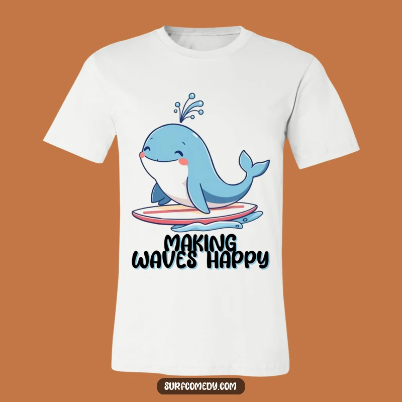 Funny Whale Surf T-Shirt: Spouting Fountain Fun, Hilarious Ocean Apparel